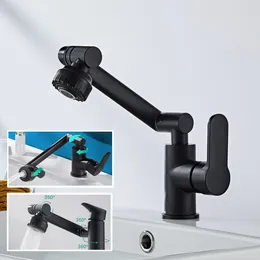 Bathroom Sink Faucets 1080 Degree Swivel Basin Faucet Kitchen Big Angle Rotate Spray Dual Function Single Handle Vanity