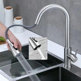 Bathroom Sink Faucets Kitchen Faucet And Cold Rotatable 304 Stainless Steel Vegetable Basin Pull-out