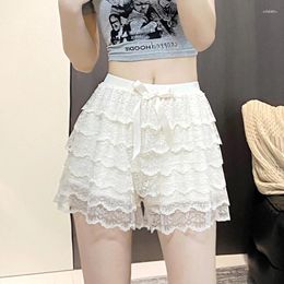 Women's Panties Korean Version Lace Cake Layer Shorts Women Summer Thin Loose Leggings Safety Pants Lolita Girls Sweet Solid Underwear