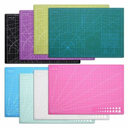 A3 Cutting Pad Colours Cut Plate PVC Cutting Mat Model Clay Cut Pad Rubber Stamp Engraving Plate Workbench Patchwork DIY Board 240508
