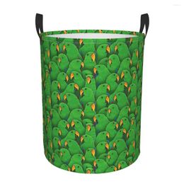 Laundry Bags Male Eclectus Parrots Lovebird Dirty Basket Waterproof Home Organizer Clothing Kids Toy Storage