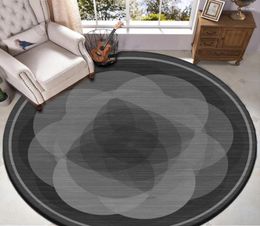 Wallpapers Modern Minimalist Grey Nordic Geometric Round Floor Bedroom 3D Papel De Parede Wallpaper