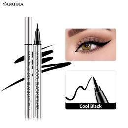 Yanqina yan qi na ku svart eyeliner flytande penna snabbt torrt vattentätt smink behåll eyeliner färgglad penna för nybörjare