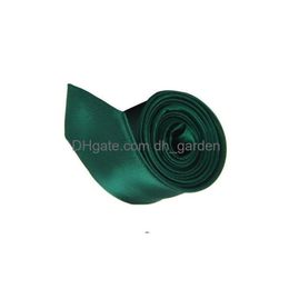 Neck Ties Neck Ties Emerald Green Wedding Banquet Slim Classic New Mens Narrow Skinny Solid Colour Necktie Drop Delivery Fashion Ac Dhg Dh1Vd