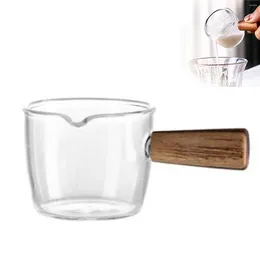 Cups Saucers Espresso Measuring Glass Cup Convenient To Use Practical V-Shape Water Export Suitable For Kitchen Home Restaurants