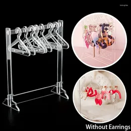 Decorative Plates Mini Coat Hanger Rack Earring Display Stand Large Capacity Jewellery Storage Show Case Hook For Girls DIY Gift