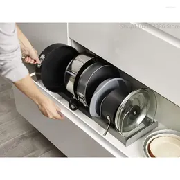 Kitchen Storage Scalable Dividers Pot Pan Rack Organiser Cabinet Accessories Holder Pans Pots Lid