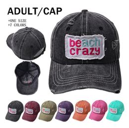 Embroidered Baseball Hat Beach Crazy Letters Outdoor Sports Sun Caps 7 Colours Trucker Cap Party Favour CYZ3239 30Pcs8827896
