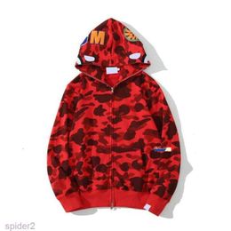 Designer Full Zip Hoodie Crazy Face Jacket Big Camo Grid Hoody Men Women Zipper Sudadera Autumn Winter Jogger 33 H040