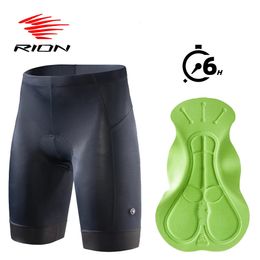 RION Mens Cycling Shorts MTB Mountain Bike Tights Bicycle Clothing Bike Pants 3D Pad Outfit Long Distance Male Shorts 6 Hours 240513