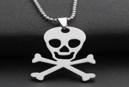 1pcs Stainless steel pirate clown skull horror scary mask sign pendant necklace skeleton Women men gift necklace jewelry2149549