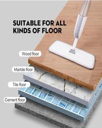 Mops VIP Spray Mop Broom Set Magic Wooden Floor Flat Home Cleaning Tool Household With Reusable Microfiber Pads Lazy15531144296286