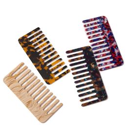 Acetic acid sheet hair comb simple retro anti-static hair accessories for girls tortoisesbill color large tooth fork hair comb