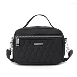 Shoulder Bags 2024 Fashion Woman Bag Nylon Waterproof FlapVersatile Black Zipper Travel Handbag Bolsa Feminina Sac Purses Crossbody