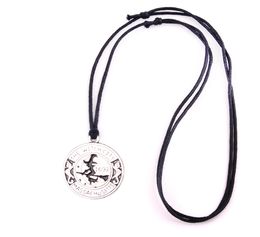 WITCH Pendant Magic Amulet m Witch 1692 Moon Cat Broom Charm Necklace Jewelry Trade Assurance Service5683056
