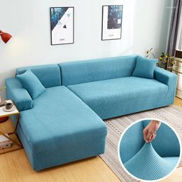 Chair Covers Thicken Sofa Cover All-inclusive Love Non-slip Cushion Solid Color 3 Seat Elastic Universal