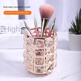 Storage Boxes Makeup Brush Tube Eyebrow Pencil Bead Crystal Jewelry Box Holder Organizer For Girl Woman