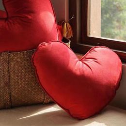 Pillow 40x50cm Lovely Heart-shaped Stuffed Soft Velvet Heart Bedroom Sofa Bed Wedding Decor Pography Props