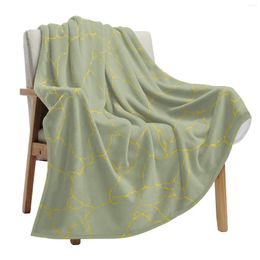 Blankets Green Texture Geometric Lines Throw Blanket Christmas Soft Plush Warm Sofa Holiday Gifts