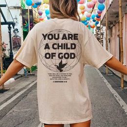 Men's T-Shirts Back Print Harajuku Strtwear Bible Verse T-Shirt Women Trendy Jesus Faith Graphic T Unisex Christian Clothing Religious Gift T240510