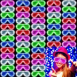 Party Decoration 100 Pcs Bulk Pack Sunglasses Illuminated Glasses 5 Flashing Modes 3 Colour LED Supplies