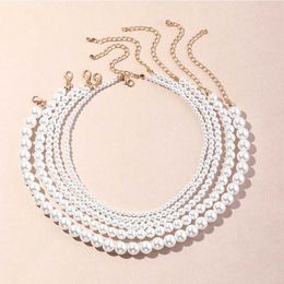 Beaded Necklaces Exquisite imitates pearl necklaces fashionable necklaces simple Clavicle chains wedding Jewellery womens clothing accessories gifts etc d240514