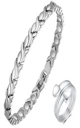 Chains Lymph Drainage Magnetic Bracelet For Women Titanium Steel Magnet Thera amZsA7313449