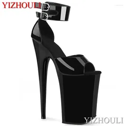 Dance Shoes Buckle Heels 23cm Sexy Stiletto Sandals Shiny Upper 9in Super Summer Dancing