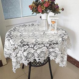 Table Cloth Lace White Tablecloth Embroidery Restaurant Kitchen Tea Coffee Cover Christmas Family Party Wedding Decoration