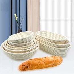 Baking Tools Handmade Rattan Bread Proofing Basket Oval Round Mould Bowl Dough Wicker Bakers Proving Baskets Kitchen Accessories Tool