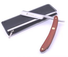 Titan Wooden handle mens shaving tools straight razor shave 2202145496704