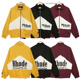 Rhude Designer Brand Jackets Spring Fall Men's Casual Jacket Windbreaker Couples Waterproof Outdoor Jacket Mens Hoody Varsity Jacket US SIZE Rhude Jackets 655