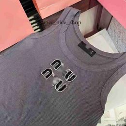 Mui Mui Shirt Summer Tshirt For Women Clothing Letter Embroidery Beads O-Neck Short-Sleeve T-Shirt Vset Femme Mui Mui Top Loose Casual Crop Top Mui 819