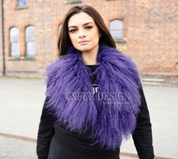 CXA52H Detachable Mongolian Lamb Big Fur Collar Scarves Women039s warm scarf in autumn and winter2810433