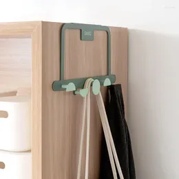 Hooks Bedroom Door Hanger Over-The-Door Hook Rack Metal 5 Storage Hanging Coat Hat Purse Holder For Bags Towel