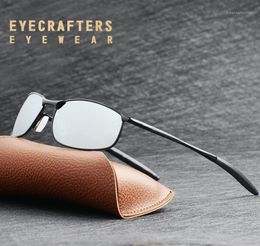 Sunglasses 2022 Men039s Polarized Metal Frame Night Vision Car Driving Sun Glasses UV400 Polarised Goggle Style Eyewear5406309