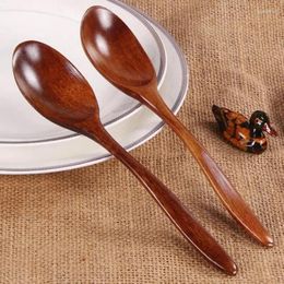 Spoons Bamboo Kitchen Utensil Wooden Spoon Mixing Soup Tableware Household Tool Dropship Supplies