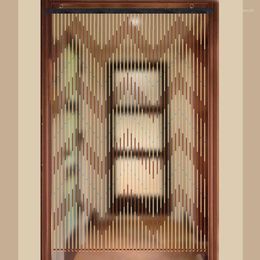 Curtain High Quality Wooden Door Blinds Handmade Screen Beads Room Divider 31 Line Non-toxic No Smell 90x220cm