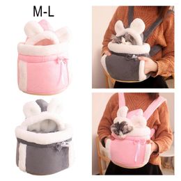 Cat Carriers Portable Breathable Medium Large Cats Carrier Bag Winter Warm Flannel Puppy Shopping Carrying Backpack Pets Cage Holder