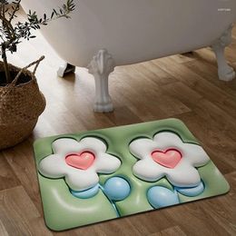 Carpets 3d Visual Bath Mats Carpet Water Absorbent Home Floor Non-slip Foot Mat Shower Room Doormat Memory Foam Pad