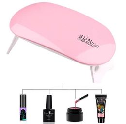 UV Nail Lamp 6W Sun Mini LED Lamp Gel Nail Polish Dryer Mouse Shape Dry Rechargeable Home Use Led Lamps5566933