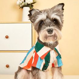 Dog Apparel Ins Wind Striped Colour Clothes Cute Cat Manufacturers Wholesale Cross-border Supply Pet Shirts