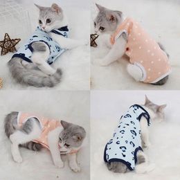 Dog Apparel Pet Cat Recovery Weaning Suit Breathable Vest Wound Protection Clothes Anti-licking Wounds After