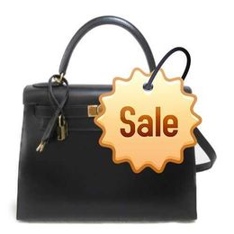 Top Ladies Designer Koalliy Bag 28 2way Handbag Box calf leather Black Used Women D