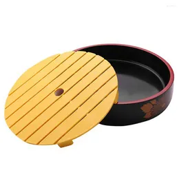 Dinnerware Sets Soy Sauce Vegetables Sushi Plate Round Serving Platter Dish Abs Household Tray
