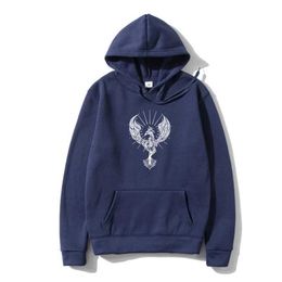 Men's Hoodies Sweatshirts Men Outerwear Tribal Pheonix Bird Rising In White SweatSweatshir Women Outerwear Y240510