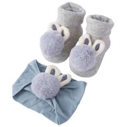 Kids Socks Baby plush rabbit baby socks baby warm cotton socks give the same rabbit hair as a giftL2405