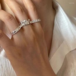 Cluster Rings 925 Sterling Silver Irregular Open Ring For Women Girl Liquid Lava Geometric Design Jewellery Birthday Gift Drop
