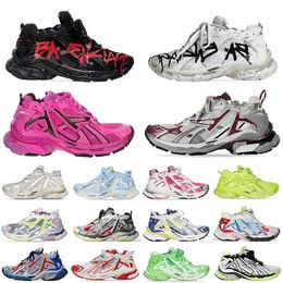 Sapatos de grife, faixa 7.0 Mulheres Menino Running Shoes Treinadores transmitem senso masculino Trip s Trilhas de tênis planos sapatos