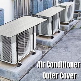 Raincoats 1/2PCS Air Conditioner Outdoor Unit Protective Cover Flame Retardant And Rainproof Composite Aluminum Foil